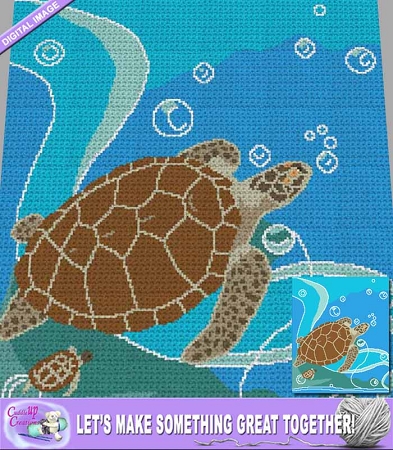 Turtle Family Swimming Crochet Pattern